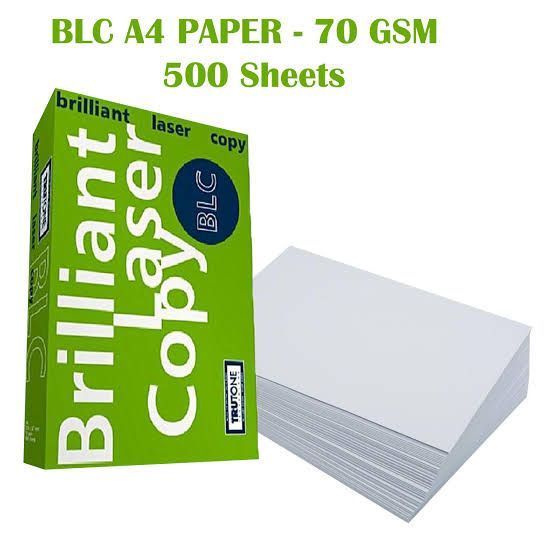 BLC A4 Printer Paper 70G – 100 Sheets Pack | Premium White Copy Paper | Smooth Printing for Office, School & Home Use