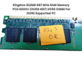 Kingston 512MB 667 MHz RAM Memory - PC2-5300U (DDR2-667) DDR2 DIMM For DDR2 Supported PC. 