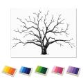Wedding Thumbprint Tree Finger Painting Wedding Guest Book Green. 