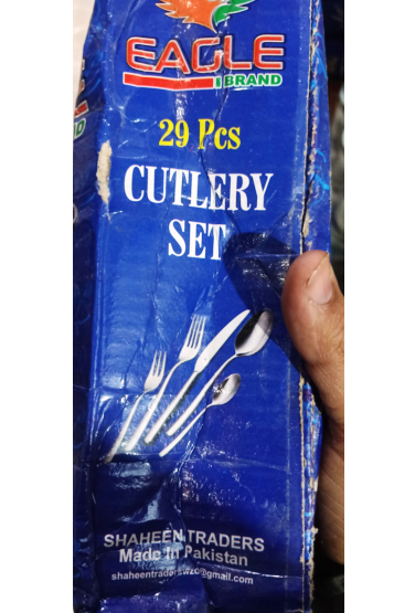 Eagle Shaheen Traders 29 PCS Cutlrey Set Heavy Gauge Imported Steel Kitchen Spoon Accessories