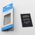 12 Assorted self threading needle 3 different size perfect for quick mending job. 