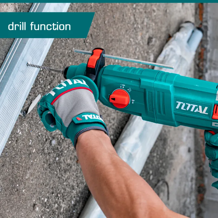 TOTAL%20950W%20Corded%20Rotary%20Hammer%20SDS%20Plus%20System%20with%203%20Drills%20and%202%20Chisels,%201set%20Extra%20Carbon%20Brushes%20TH309288%20-%20Image%204