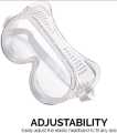 Multi-Purpose Adjustable Band Eye Safety Goggles in White - Comfortable, Anti-Impact, Waterproof Eye Protection. 
