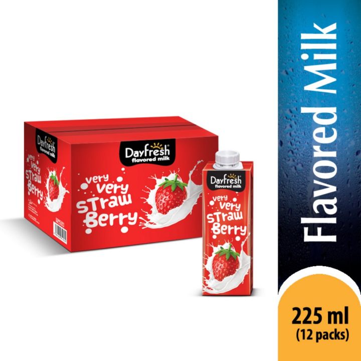Pack of 12 Dayfresh Strawberry Flavored Milk 225ml