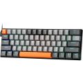 Redragon Caraxes K644GG-RGB 60% Wired Mechanical Gaming Keyboard - Red Switches | Black Gray Orange. 