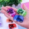 Mini Creative Pull Back Transparent Fast Cars Model Plastic Wind Up Toy. 