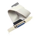 DB25 Adapter with Bracket to IDC 26 Pin Ribbon Cable Motherboard Slot Plate Parallel Panel DB-25 Female Socket Flat Cable. 