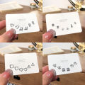 3Pairs Women's Stud Earrings Set Heart Earrings Simple Cute Korean Small Studs For Women Girls Party  Gifts. 
