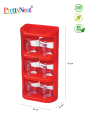 Pretty Neat 4 Tier Vertical Condiments & Spice Rack - 6 Spice Jars. 