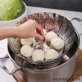 Vegetable Steamer Basket Premium Stainless Steel - Folding Collapsible Rust-Free for Easy Storage and Stay Fresh-Adjustable To Different Pots & Pans (SMALL). 