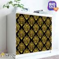 Gift City Presents Golden Foil Kitchen Tile Stickers Multiple Quantity - 12x12 cm Tiles Stickers for Bathroom Kitchen Stickers Wall Wallpaper Border Decoration. 