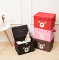 1 Pc Panda Design Folding Storage Bins Quilt Basket Kid Toys Organizer Storage Boxes Cabinet Wardrobe Storage Bags. 