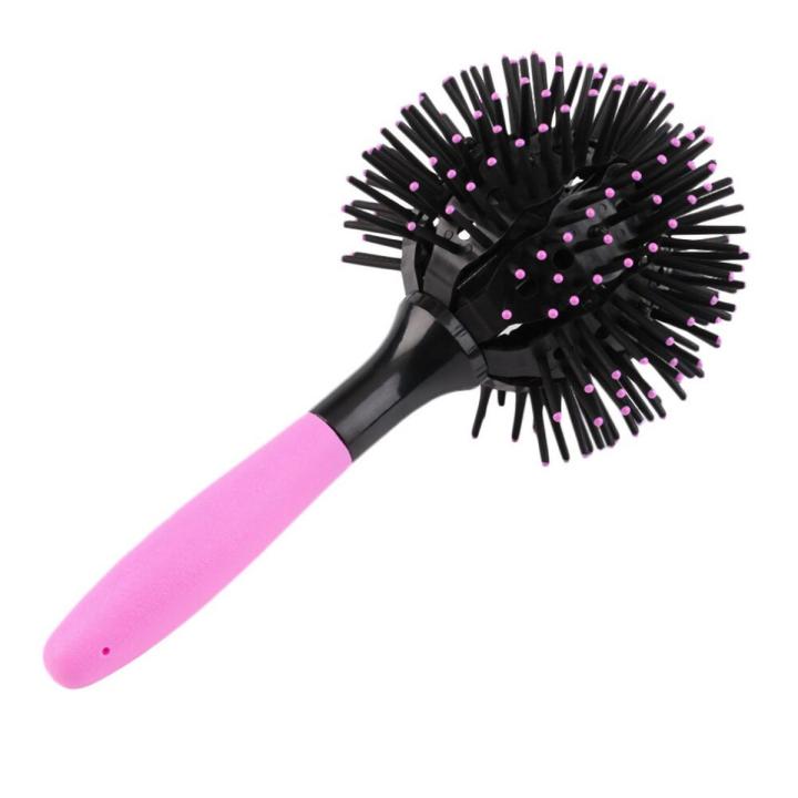 3D Round Hair Brush Hair Comb Salon Make Up 360 Degree Ball Styling Tools Detangling Hairbrush Heat Resistant Women Comb