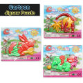 3 Pcs Set - Cartoon Character Jigsaw Puzzle For Kids Boys Girls Brain Fun Puzzles Game - Plastic. 