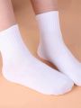 pack of 3 pairs-school socks for boys and girls white, grey and black color, excellent quality attractive fabric quality size 03 to 14 years and ankle short socks white black. 