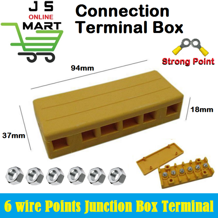 Electric vehicle junction box 6 six-wire connector terminal with Nuts Screws