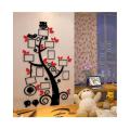 3D acrylic tree shape wooden wall sticker, laser cut tree shape wooden wall art, photo frame tree shape wooden wall art. 