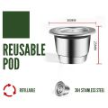 iCafilas Reusable Coffee Capsule For Nespresso Stainless Steel Coffee Filters Espresso Coffee Crema Pod Maker New Upgraded. 
