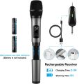 Wireless Handheld Microphone Dual Professional Cordless Dynamic Microphone System for Amplifier, PA System, Karaoke, Meeting, Party,. 