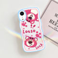 Linemond Cartoon Strawberry Bear case for Samsung Galaxy A02 A03 Core A03S A04 A04S A10 A10S A11 A12 5G A13 4G A14 A20 A20S A21S A22 A23 A24 case,With full cover camera protection. 