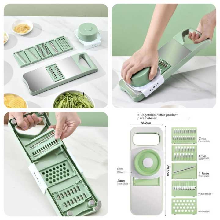 UltraChop 5-in-1 Advanced Vegetable Cutter, Slicer, and Grater with Interchangeable Blades