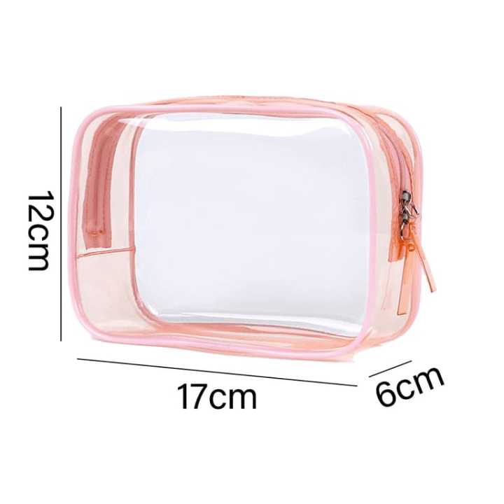 "Transparent Cosmetics Pouch | Convenient Travel Makeup Bag with Waterproof Protection"