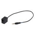 QUANBU Black RJ9 Telephone Phone Modem Coil Cable & 3.5mm Male Jack to RJ9 4P4C Female Adapter Converter Extension Cable. 