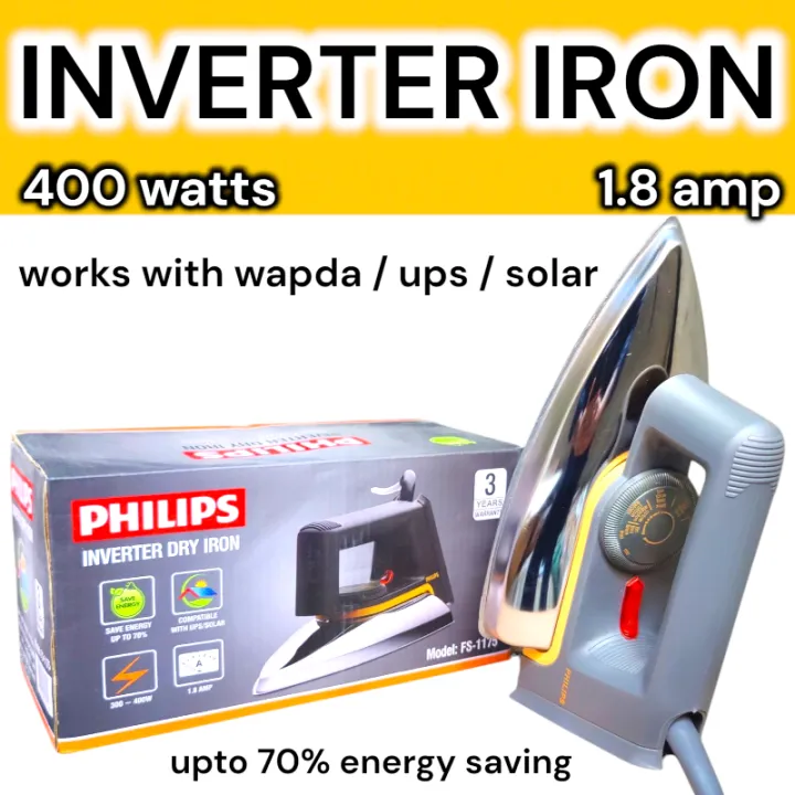 400 watts 1.8 amp Iron / Electroginal Home Electric Deluxe Dry Iron Light weight Good Quality 1000 watts