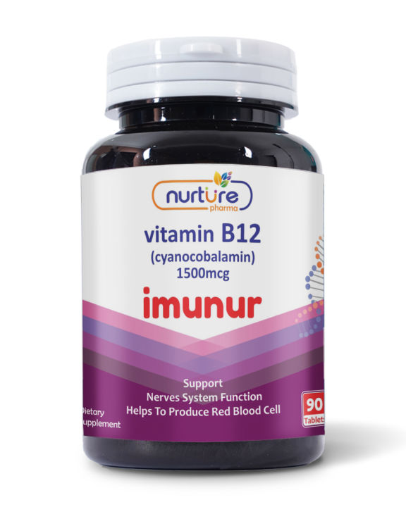 Imunur By Nurture Pharma | Muscles Weakness Tablets Vitamin B12 1500mcg