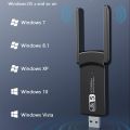 Wifi dongle, ElecMoga 1200Mbps USB WI-FI Adapter Dual Band 5.8GHz / 2.4Ghz Mini Wireless Network Support PC Desktop Laptop Tablet, Compatible with Windows XP/Vista/7/8/10 Maç OS X 10. 