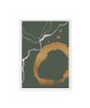 Bareeh- Set of 3, Abstract Golden Green Artwork, Modern European painting, Wall Frames,  Home Decor, Office Decor, Wall Art Frames for living room/drawing room/ bedroom. 
