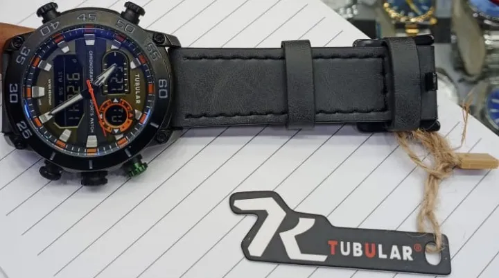 TUBULAR%20Quartz%20movement%20Analogue/Digital%20working%20Leather%20strap%20with%20brand%20lock%20Light%20available%20Great%20quailty%20&%20finishing%20Comes%20with%20brand%20box%20&%20bag%20watch%20for%20Men%20/%20Boys%20-%20Image%207