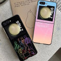 Love Yourself Flower Heart Line Kpop Case For Samsung Galaxy Z Flip 4 5 3 z Flip5 Flip4 5G Hard Phone Cover Flip3 Split Folding Mascaraara. 