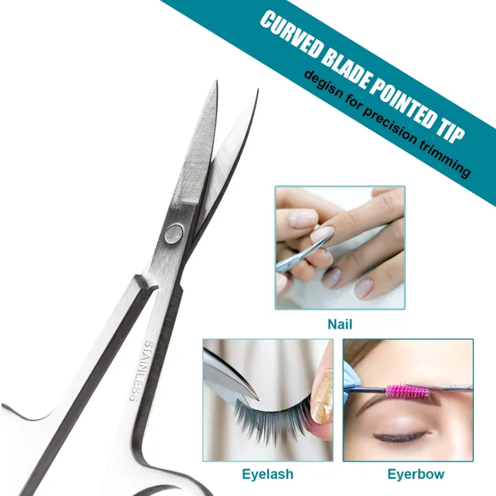 2%20Pcs%20Stainless%20Steel%20Hair%20Scissors%20for%20Trimming%20&%20Grooming%20Eyebrows,%20Eyelash,%20Beard%20&%20Nose%20Hair,Nail%20Cuticle%20Scissors-%20Professional%20Curved%20and%20Round%20Tip%20Facial%20Small%20Scissors%20For%20Men%20and%20Women%20Personal%20Use%20-%20Image%203