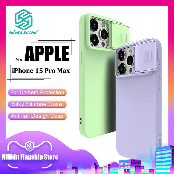 Nillkin for Apple iPhone 15 Pro Max Phone Casing CamShield Soft Silicone Slide Camera Protection Back Cover Phone Cases