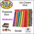 Bundle of 3 x Pack of 50 Coloured Ice Cream Sticks, Colored Popsicle Stick, Coloured Ice Cream Sticks for Art, Craft & Decoration, Coloured Wooden Ice Cream Stick (Pack of 50). 