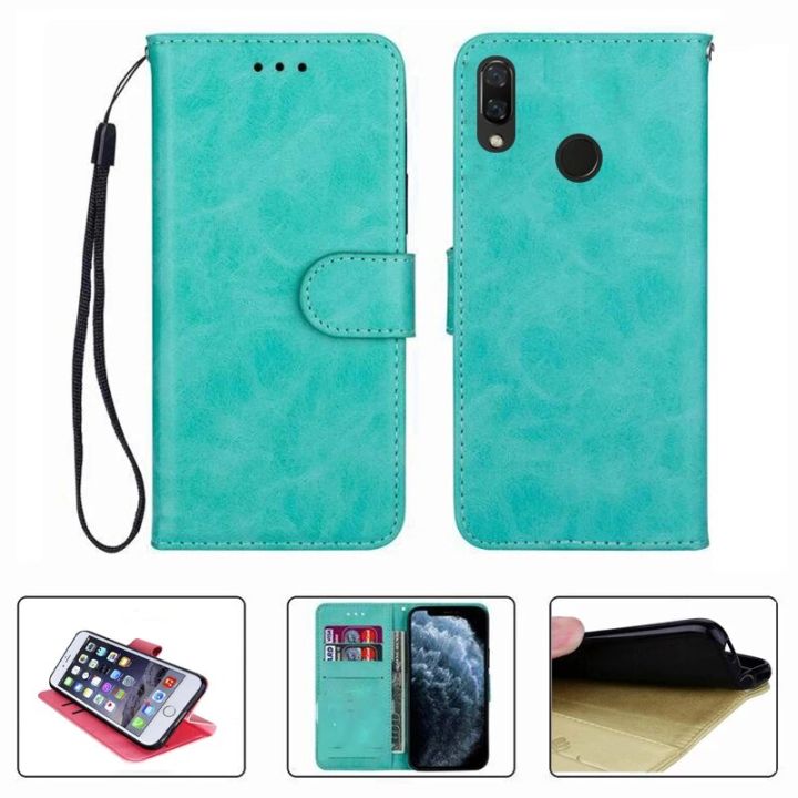 For Huawei P Smart 2019 POT-LX1 POT-LX1AF POT-LX2J Wallet Case High Quality Flip Leather Phone Shell Protective Cover Funda