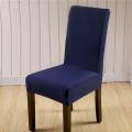 Navy Blue Stretch - 8 Seaters Dining Chair Cover. 