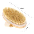 Natural Bristle Bath Brush Exfoliating Wooden Body Massage Shower Brush SPA Woman Man Skin Care Dry Body Brush. 