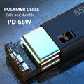 20000mAh Power Bank 66W Fast Charging Portable Mobile Charger for iPhone and Android, Dual USB and Type C Ports. 