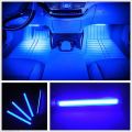 Car Interior Lights 4Pcs 48 LED Car Floor Atmosphere Glow Neon Lights Multi-Color Music Car LED Strip Lights Under Dash Lighting Wireless Remote Control DC12V Note random color will be deliver. 