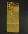 Infinix Smart 8 Trending Back Golden Glass Sheet With Camera Border For Excellent looking Full Shine like Mirror. 