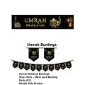 Umrah Mubarak Set Banner Buntings decorative wall hanging reusable. 