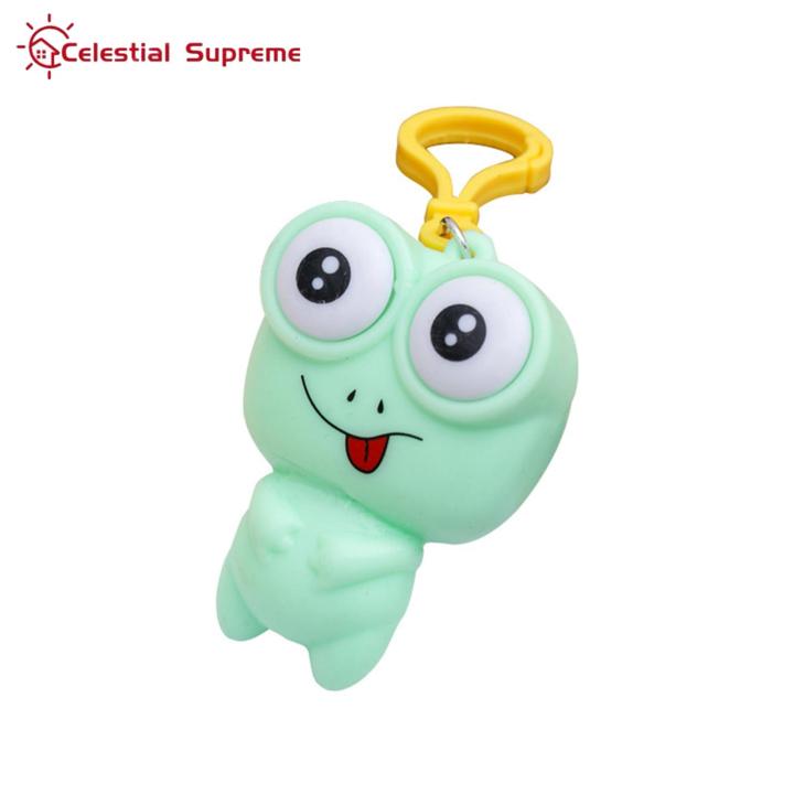 Eye Popping Toy Cartoon Frog Children Squeeze Toy Cartoon Keychain