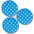 Blue Polka Dot Plates - 7 Inch - Blue Themed Party - Blue - Unisex - Pack Of 10. 