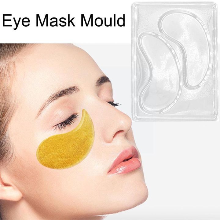 12/24Pcs Eye Mask Mould DIY Skin Care Self-made Eye Mask Mold Reusable PVC Makeup Making Tool Eye Patch Skin Pad Mould Tray