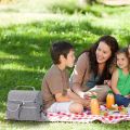 Large Picnic Cooler Bag Insulated Lunch Bag for Women Men Kids Picnic Bag, Adjustable Shoulder Strap, Double Layer. 