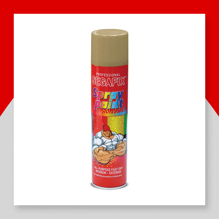 Sega Spray Paint Metallic Black  And Golden Color 400 ML