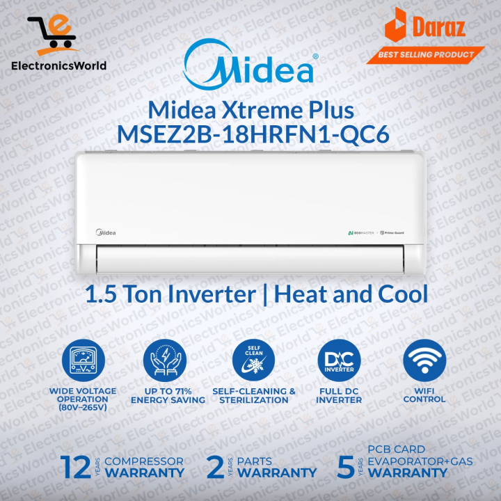 Midea%201.5%20Ton%20Full%20DC%20Inverter%20AC%20%7C%20Model%20MSEZ2C-18HRFN1-QC6%20Xtreme%20Plus%20Series%20%7C%20%D0%90++%20%D0%95n%D0%B5rg%D1%83%20%D0%A1l%D0%B0%D1%95%D1%95%20%7C%20T3%20Compressor%20%7C%20Heat%20&%20Cool%20%7C%20Up%20to%2071%25%20Energy%20Saving%20%7C%20WiFi%20Enabled%20%7C%20Self-Cleaning%20&%20Sterilization%20%7C%2012%20Years%20Warranty%20%20/%20Midea%20Free%20Installation%20-%20Image%203