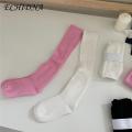ECHIDNA Women Knitted Stockings Japanese Style Warm Winter Calf Socks for Women Anti-slip Elastic School Girl Stockings less Than Women Long Socks. 